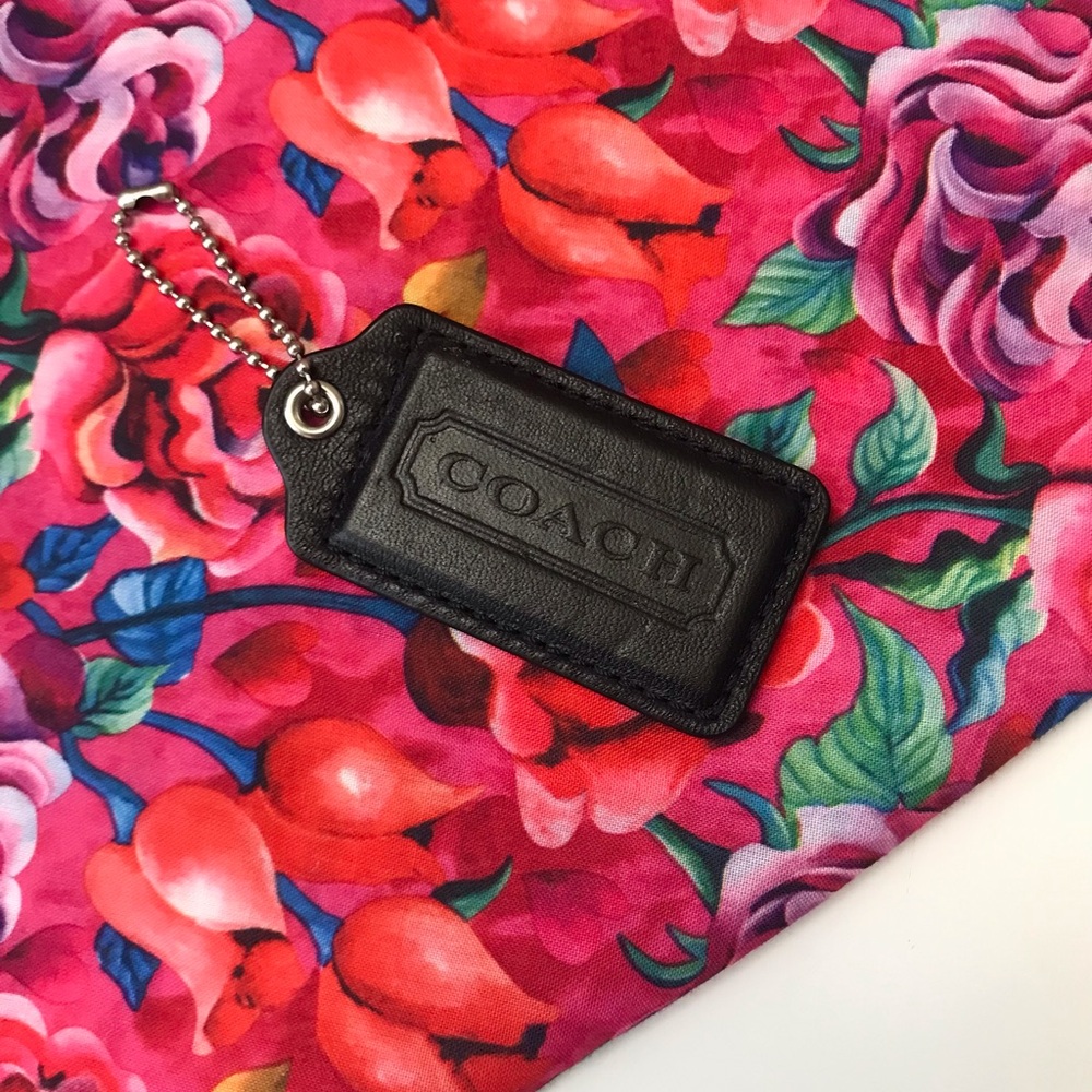 Coach Large Leather Hang Tag, Black / Silver - Picture 8 of 8
